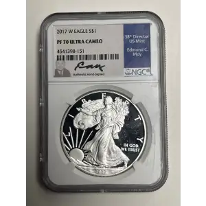 2017 W Eagle S$1 PF70UC Signed by Edmund C. Moy