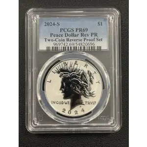 2024-S $1 Peace Dollar Rev PR Two-Coin Reverse Proof Set