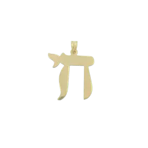Large 14k Gold Chi Pendant