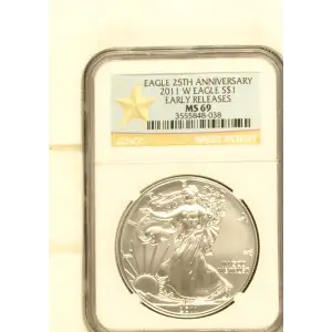 2011 W BURNISHED SILVER EAGLE EARLY RELEASES (2)