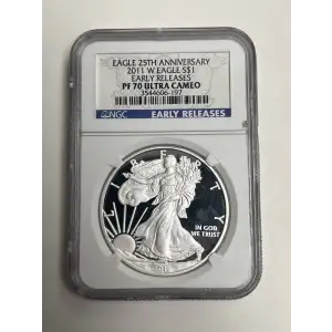 2011 W Eagle S$1 PF70UC Early Release Eagle 25th Anniversary