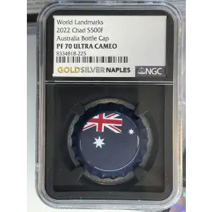 2022 6g Australia Bottle Cap - NGC - Ultra Cameo - PF70