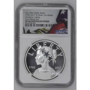 1792-2017 W AM. LIBERTY FOUR-MEDAL SE U.S. MINT 225TH ANNIV. ENHANCED FINISH (2)
