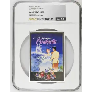 2025 10oz Cinderella 75th Anniversary Poster Disney Characters ULTRA CAMEO (2)