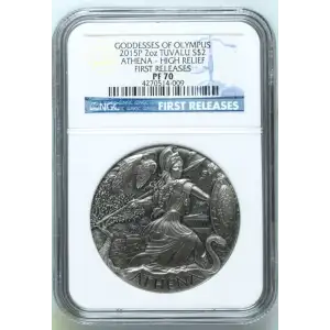 2015P 2oz ATHENA - HIGH RELIEF FIRST RELEASES GODDESSES OF OLYMPUS (2)
