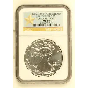 2011 W BURNISHED SILVER EAGLE EARLY RELEASES (2)