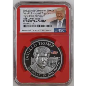 2020(2022) Donald Trump-All Together High Relief-Blackened-FDI ULTRA CAMEO (2)