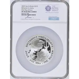 2025 5oz Britannia & Liberty First Day of Issue ULTRA CAMEO (2)