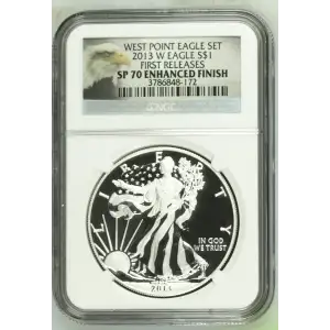 2013 W WEST POINT EAGLE SET FIRST RELEASES OFFICIAL US MINT SET ENHANCED FINISH (2)