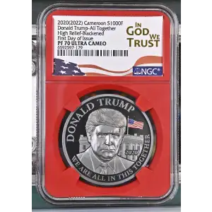 2020(2022) Donald Trump-All Together High Relief-Blackened-FDI ULTRA CAMEO (2)
