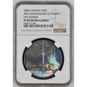 2006 30TH ANNIVERSARY CN TOWER HOLOGRAM ULTRA CAMEO (2)