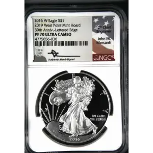 2016 W 2019 W. Point Mint Hoard 30th Anniv.-Lettered Edge ULTRA CAMEO (2)
