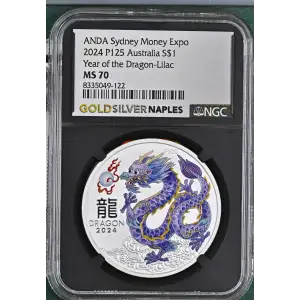 2024 P125 Year of the Dragon-Lilac ANDA Sydney Money Expo (2)