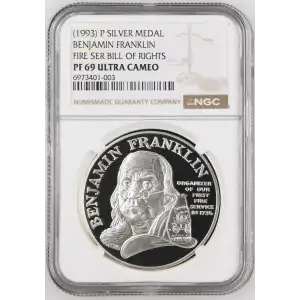 (1993) P BENJAMIN FRANKLIN FIRE SER BILL OF RIGHTS ULTRA CAMEO (2)