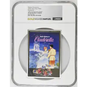 2025 10oz Cinderella 75th Anniversary Poster Disney Characters ULTRA CAMEO (2)