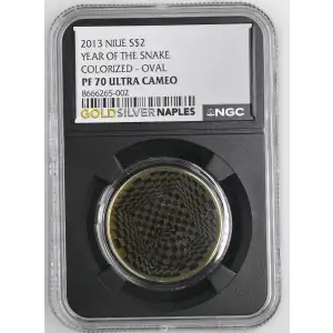 2013 YEAR OF THE SNAKE COLORIZED - OVAL ULTRA CAMEO (2)