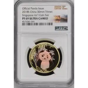 2018S Singapore Int'l Coin Fair Official Panda Issue ULTRA CAMEO (2)
