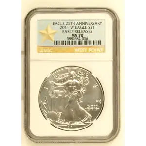 2011 W BURNISHED SILVER EAGLE EARLY RELEASES (2)