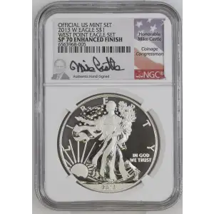 2013 W WEST POINT EAGLE SET OFFICIAL US MINT SET ENHANCED FINISH (2)