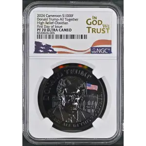 2024 FDI Donald Trump-All Together High Relief-Obsidian ULTRA CAMEO (2)