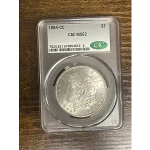1884 - CC - CAC - MS62 - $1 Morgan