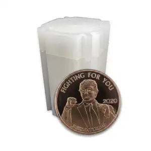 Tube of 20x 1 oz Copper Trump Fighting For You (2)
