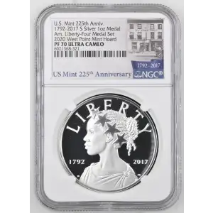 1792-2017 S Amer. Lib. Four-Medal Set 2020 West Pt Mint Hoard U.S. Mint 225th Anniv. ULTRA CAMEO (2)
