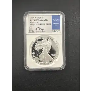 2024 W S$1 EAGLE PF70 UC SIGNED BY EDMUND C. MOY