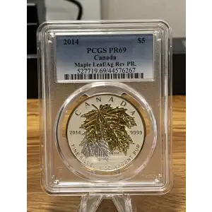 2014 Canada PCGS PR69 Canada Maple Leaf/Ag Rev PR.