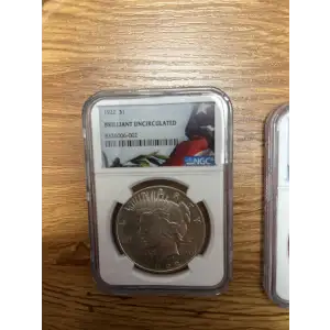 1922 Peace Dollar NGC BRILLIANT UNCIRCULATED