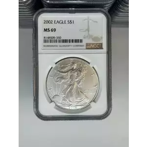 2000 1 oz Silver Eagle  NGC MS69 (LABEL MAY VARY) (5)