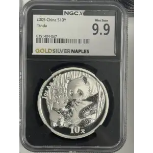 2005 1 oz China Panda s10y Mint State 9.9  (2)