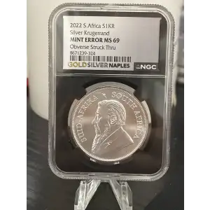 2022 KRUGERRAND S. AFRICA Mint Error MS 69 Observe Struck Thru