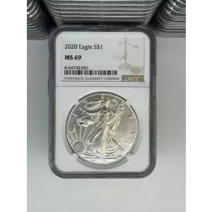 2017 1 oz Silver Eagle  NGC MS69 (LABEL MAY VARY) (4)