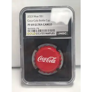 2023 6g Coca-Cola Bottle Cap - NGC - Ultra Cameo - PF69