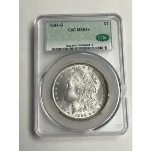 1884 O $1 Morgan MS64+ CAC
