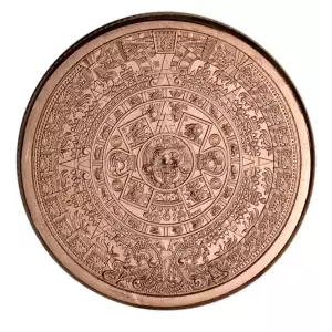 1 oz Copper Aztec Calendar Authentic (2)