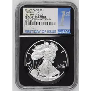 2016 W LETTERED EDGE FIRST DAY OF ISSUE EAGLE 30TH ANNIVERSARY ULTRA CAMEO (2)