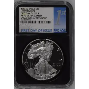2016 W LETTERED EDGE FIRST DAY OF ISSUE EAGLE 30TH ANNIVERSARY ULTRA CAMEO (2)
