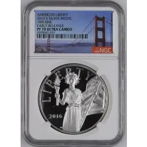 2016 S .999 FINE EARLY RELEASES AMERICAN LIBERTY SERIES ULTRA CAMEO (2)