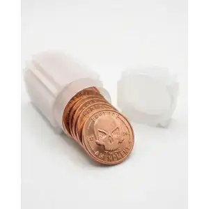 Tube of 20x 1 oz Copper 2nd Amendment Skull (2)