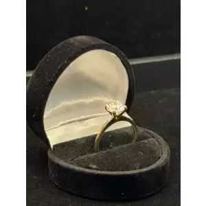 14KYG 1.5 Ctw VS D-E-F Color LG Diamond Solitaire Ring 2.5g S 8 