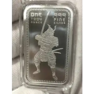1 oz Silver Samurai Warrior Bar (2)