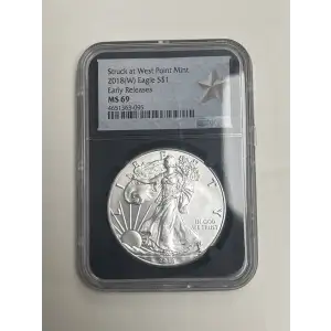 2018 (W) Eagle $1 MS69 Struck at West Point Early Releases