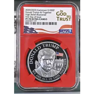 2020(2022) Donald Trump-All Together High Relief-Blackened-FDI ULTRA CAMEO (2)