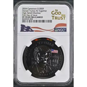 2024 FDI Donald Trump-All Together High Relief-Obsidian ULTRA CAMEO (2)