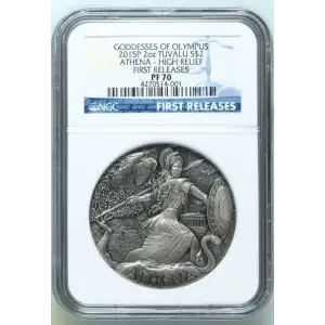 2015P 2oz ATHENA - HIGH RELIEF FIRST RELEASES GODDESSES OF OLYMPUS (2)