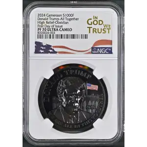 2024 FDI Donald Trump-All Together High Relief-Obsidian ULTRA CAMEO (2)