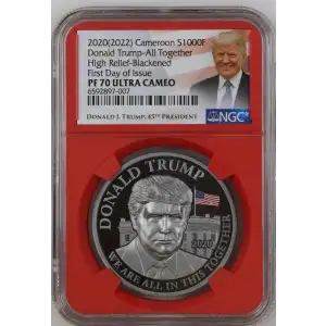 2020(2022) Donald Trump-All Together High Relief-Blackened-FDI ULTRA CAMEO (2)