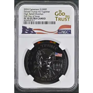 2024 FDI Donald Trump-All Together High Relief-Obsidian ULTRA CAMEO (2)